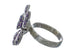 Silver Southwest Magenta Turquoise Flower Ring Size 8-1/4 QX74422